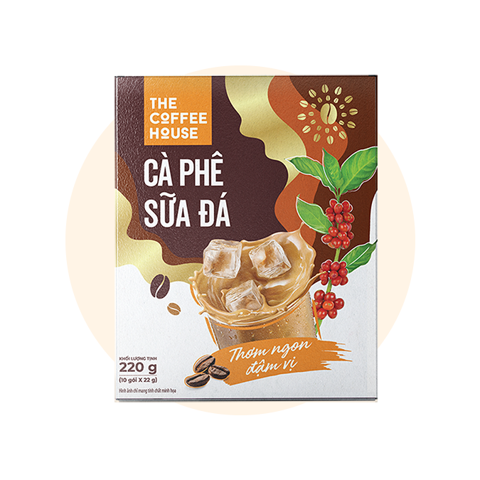 Cà Phê Sữa Đá Hòa Tan (10 gói x 22g)