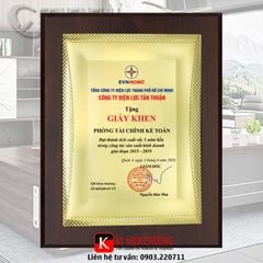 Bảng tuyên dương tri ân cá nhân xuất sắc