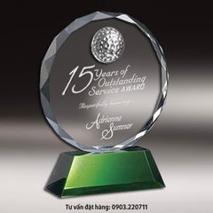 Kỷ niệm chương pha lê lên tròn 15cm