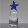 Cúp ngôi sao pha lê xanh cao cấp