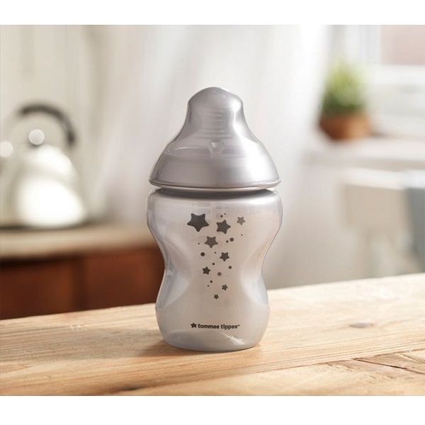  Bộ Bình Sữa Midnight Skies Ty Siêu Mềm Tự Nhiên Tommee Tippee Closer To Nature, Núm Ty Đi Kèm 3-6 tháng (3 Bình x 260ml) 