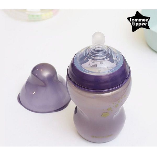  Bộ Bình Sữa Midnight Skies Ty Siêu Mềm Tự Nhiên Tommee Tippee Closer To Nature, Núm Ty Đi Kèm 3-6 tháng (3 Bình x 260ml) 