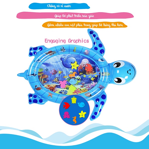 Colchoneta Tapete Inflable para Bebé: ¡Diversión Acuática y Desarrollo Seguro! - Colchoneta Tapete Inflable Agua Bebé