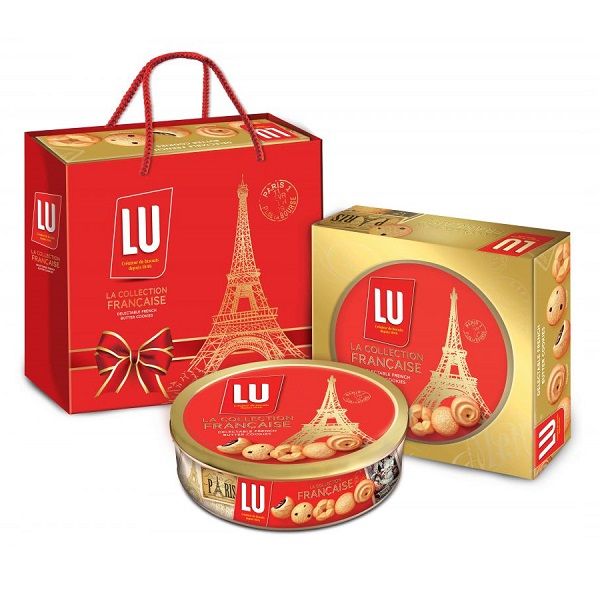  Bánh Cookies Bơ Pháp LU 894g (Tết) 
