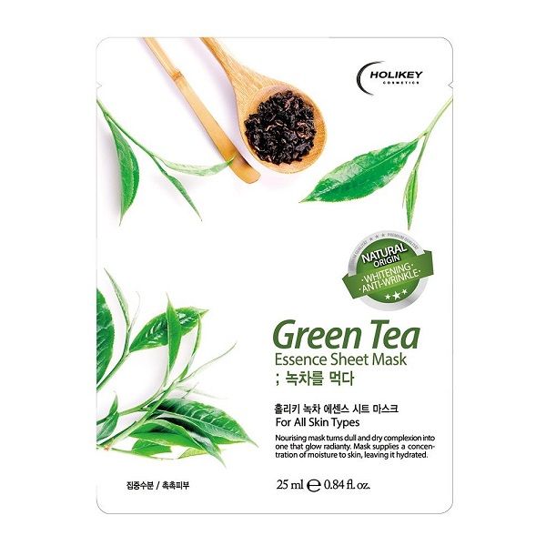  Mặt Nạ Tinh Chất Trà Xanh Dưỡng Ẩm & Ngăn Ngừa Mụn Holikey Green Tea Essence Sheet Mask 25ml 