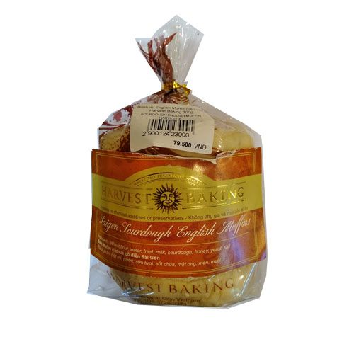  Bánh mì English Muffin men chua  Harvest Baking 200g 