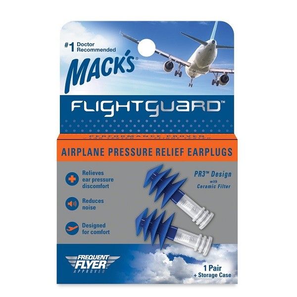  1 Đôi Nút Bảo Vệ Tai Khi Đi Máy Bay Mack's Flightguard Airplane Pressure Earplugs 