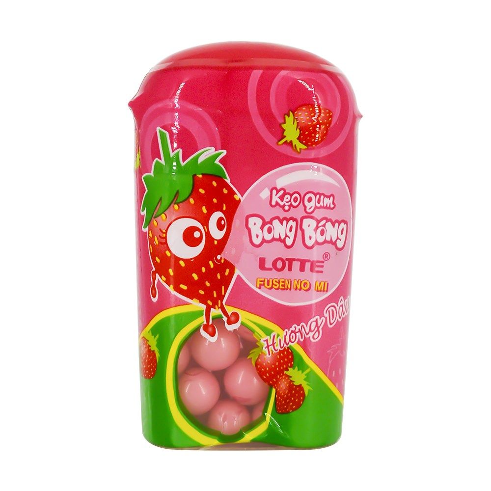  ​Kẹo Gum Bong Bóng Lotte Fusen Nomi Hương Dâu (15g) 