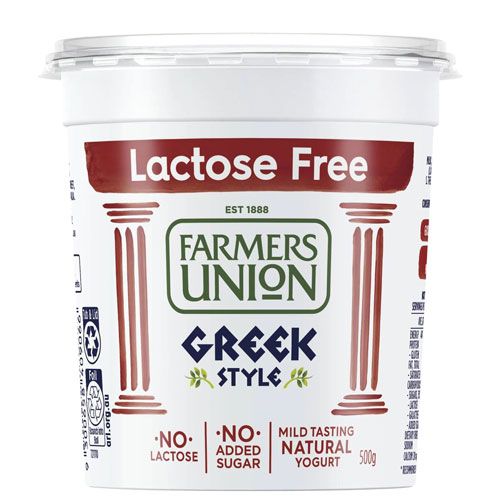  GREEK STYLE YOGURT LACTOSE FREE FARMERS UNION 500G 