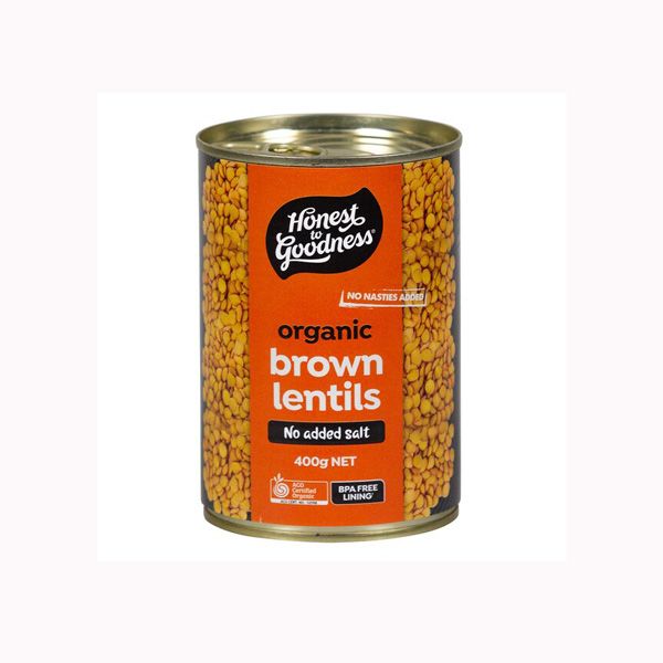  ORG BROWN LENTILS BPA FREE H2G 400G 