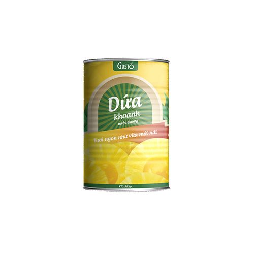  DỨA MIẾNG NƯỚC ĐƯỜNG GUSTO 565GR 