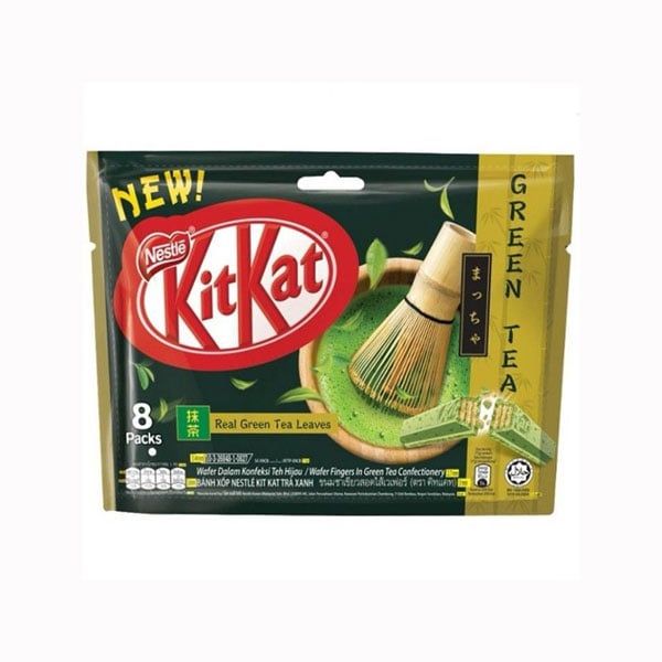  BÁNH XỐP PHỦ SÔ CÔ LA TRÀ XANH KITKAT 8X17G 