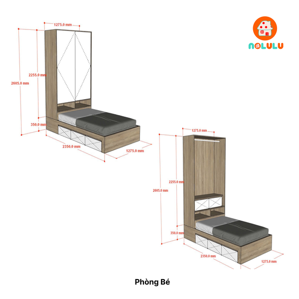 Thiết Kế Thi Công Nội Thất Căn Hộ EhomeS Nam Sài Gòn - Bình Chánh