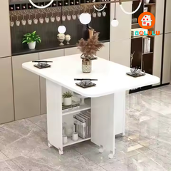 Bàn ăn thông minh xếp gọn có bánh xe không kèm ghế Nolulu - BAX02