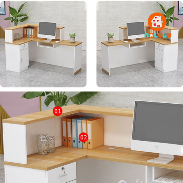 Quầy lễ tân hiện đại cho văn phòng Nolulu - QLT01