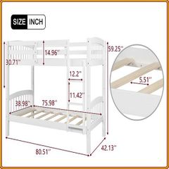 Giường 2 Tầng Gỗ Tự Nhiên Uni (1m-1m)+2 Hộc Tủ