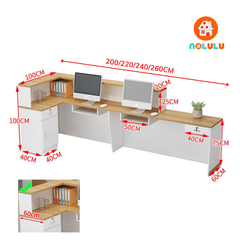 Quầy lễ tân hiện đại cho văn phòng Nolulu - QLT01