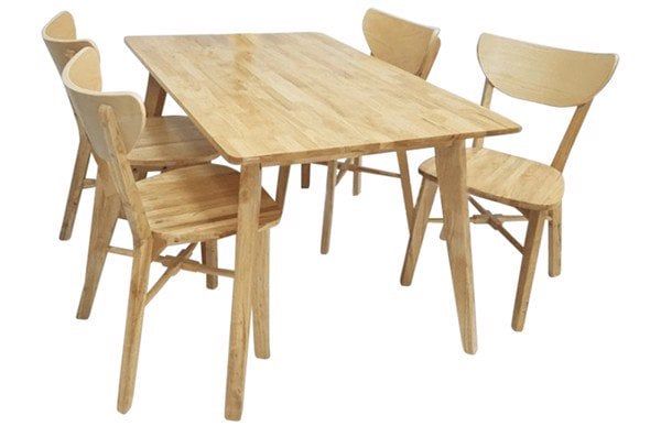 Bộ Bàn Ăn WHITE ASH 4 Ghế (Tự Nhiên)