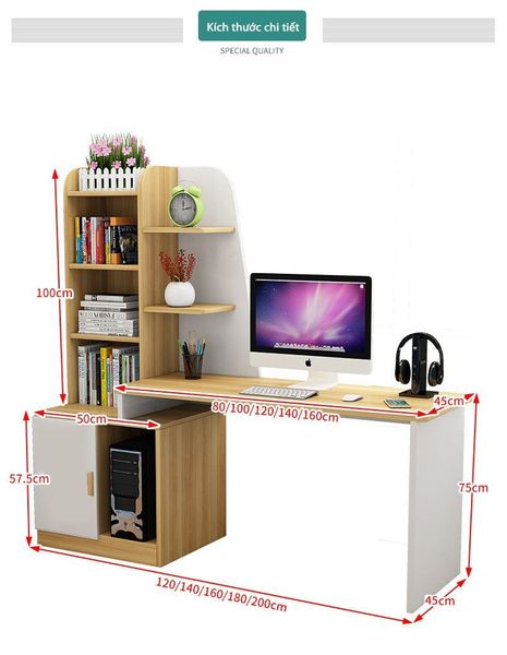 Bàn Học Sinh Tích Hợp Kệ Sách Và Ngăn Kéo BH-Z101