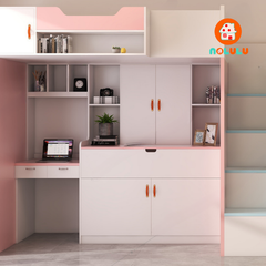 Giường tầng trẻ em thông minh kèm bàn học và tủ sách Nolulu - GT006