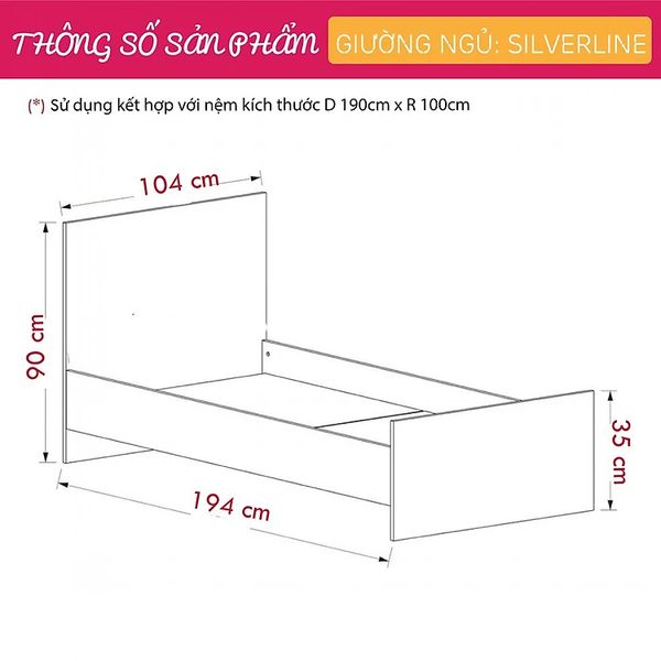 Giường ngủ phòng bé Silverline