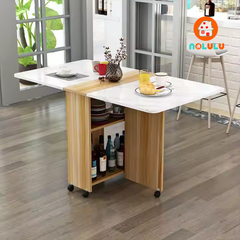 Bàn ăn thông minh xếp gọn có bánh xe không kèm ghế Nolulu - BAX01