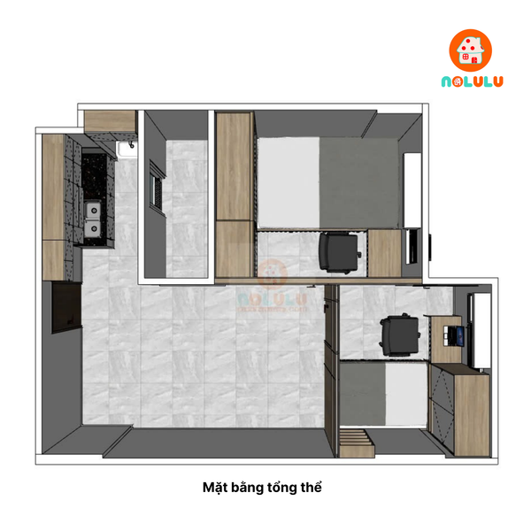 Thiết Kế Thi Công Nội Thất Căn Hộ EhomeS Nam Sài Gòn - Bình Chánh