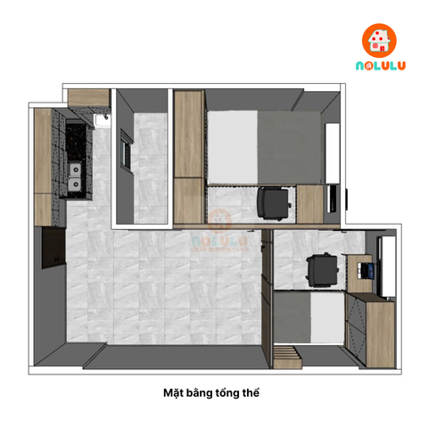 Thiết Kế Thi Công Nội Thất Căn Hộ EhomeS Nam Sài Gòn - Bình Chánh