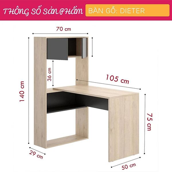 Bàn Học/Làm Việc Thông Minh Dieter