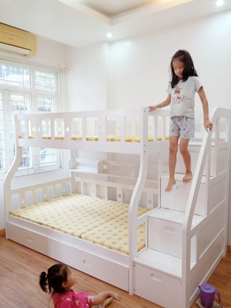 Giường 2 Tầng Cao Cấp OBA - Trắng