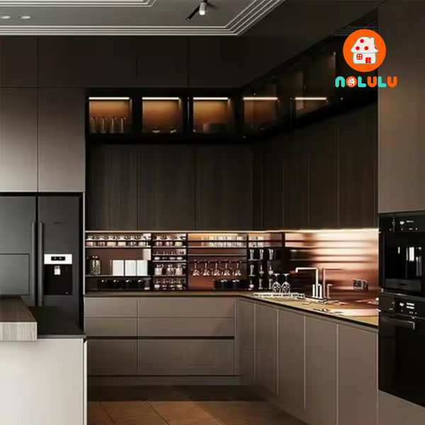 Mẫu tủ bếp cao và hiện đại Nolulu - PB004
