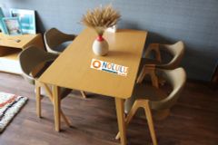 Bộ Bàn Ăn Chữ A 4 Ghế (Nâu)