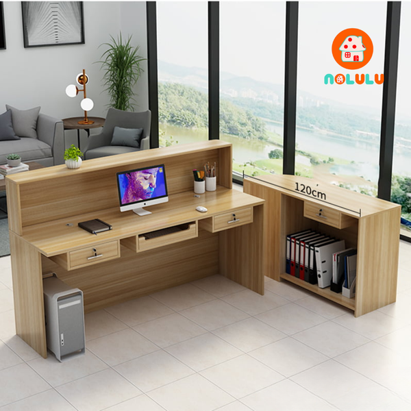 Quầy lễ tân hiện đại cho văn phòng Nolulu - QLT03