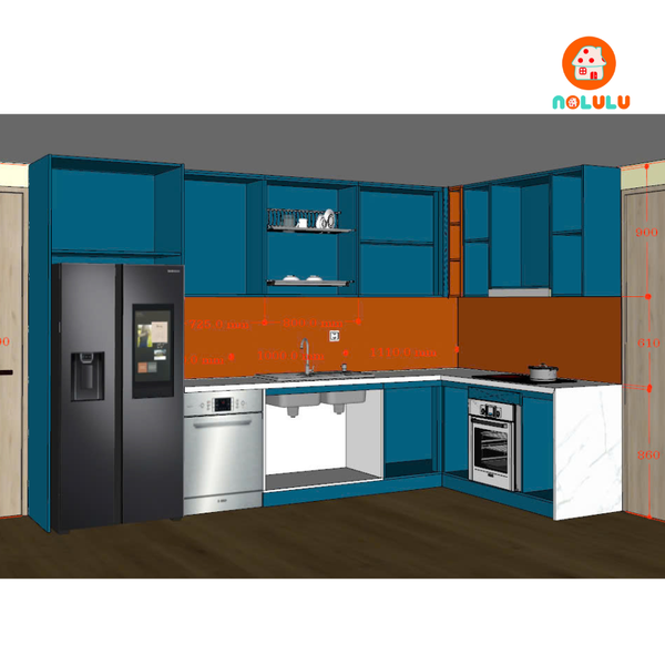 Thiết Kế Thi Công Nội Thất Phòng Bếp Cao Cấp Tại Vinhomes Grand Park Quận 9