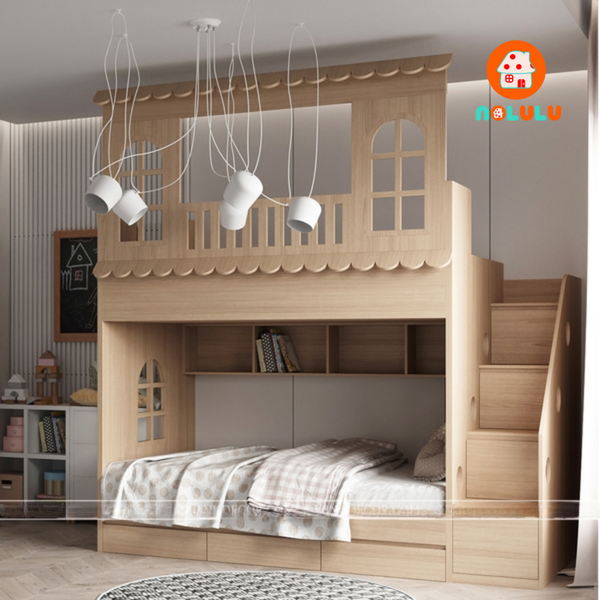 Giường tầng trẻ em hình ngôi nhà Nolulu - GT008