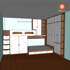 Thiết Kế Phòng Ngủ Nhỏ Hiện Đại Cho Chú Nam – Tối Ưu Từng Góc Nhỏ Với Giải Pháp Giường Tầng Thông Minh