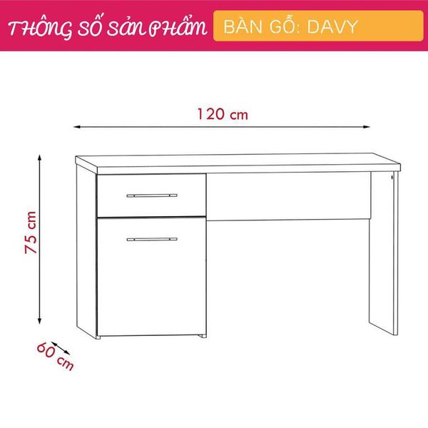 Bàn Học/Làm Việc Thông Minh Bàn Davy
