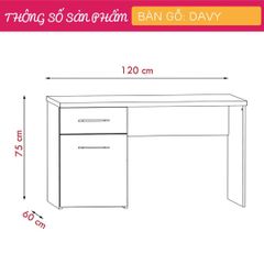 Bàn Học/Làm Việc Thông Minh Bàn Davy