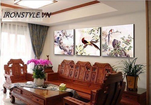 Bộ Tranh Chim Đậu Cành (3 Bức)