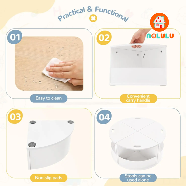 Bàn học thông minh xếp gọn Nolulu - BAX09