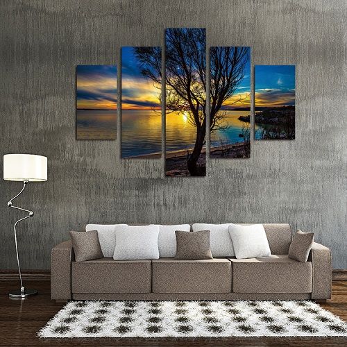 Tranh treo tường hoàng hôn 5 bức