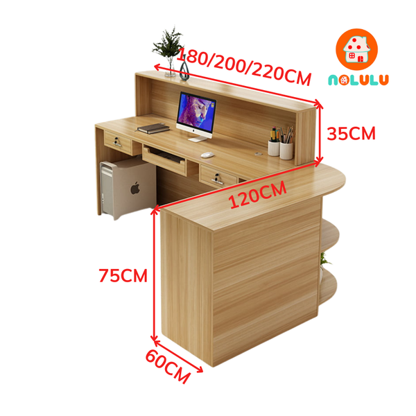 Quầy lễ tân hiện đại cho văn phòng Nolulu - QLT03