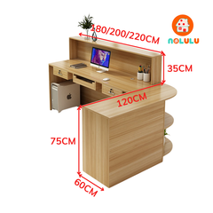 Quầy lễ tân hiện đại cho văn phòng Nolulu - QLT03