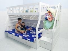 Giường 2 Tầng Cao Cấp OBA - Trắng