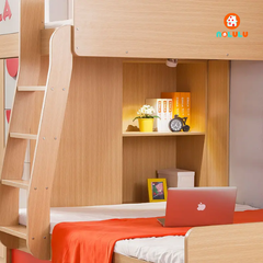 Giường tầng thông minh kèm tủ quần áo và kệ sách Nolulu - GTTM001
