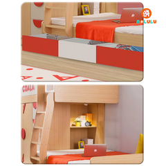 Giường tầng thông minh kèm tủ quần áo và kệ sách Nolulu - GTTM001