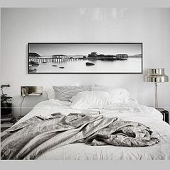 Tranh phòng ngủ trắng đen 02