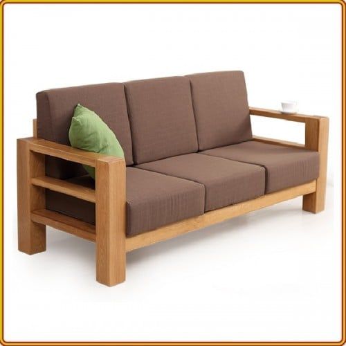 ChunKy Oak - 3 Chổ Ngồi : Ghế Sofa Băng - Nệm Ghế Màu Coffee ...