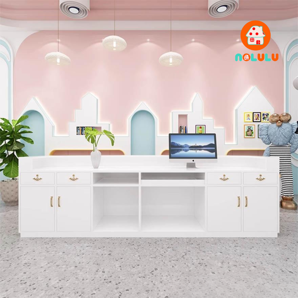 Quầy lễ tân hiện đại cho văn phòng Nolulu - QLT04