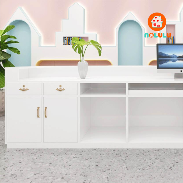 Quầy lễ tân hiện đại cho văn phòng Nolulu - QLT04